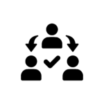 Someone sharing a document with two others