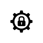 cog with a padlock in representing secure configuration