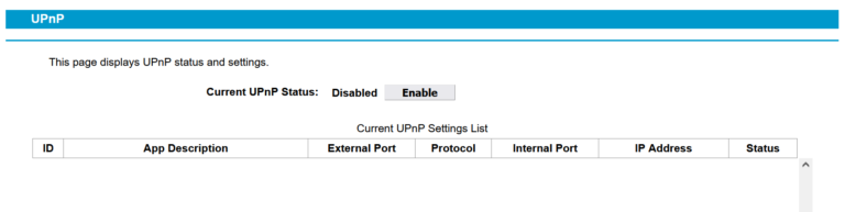 UPNP config on a TP-Link Router