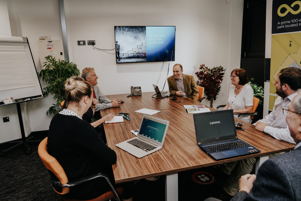 Andrew Horler in a meeting