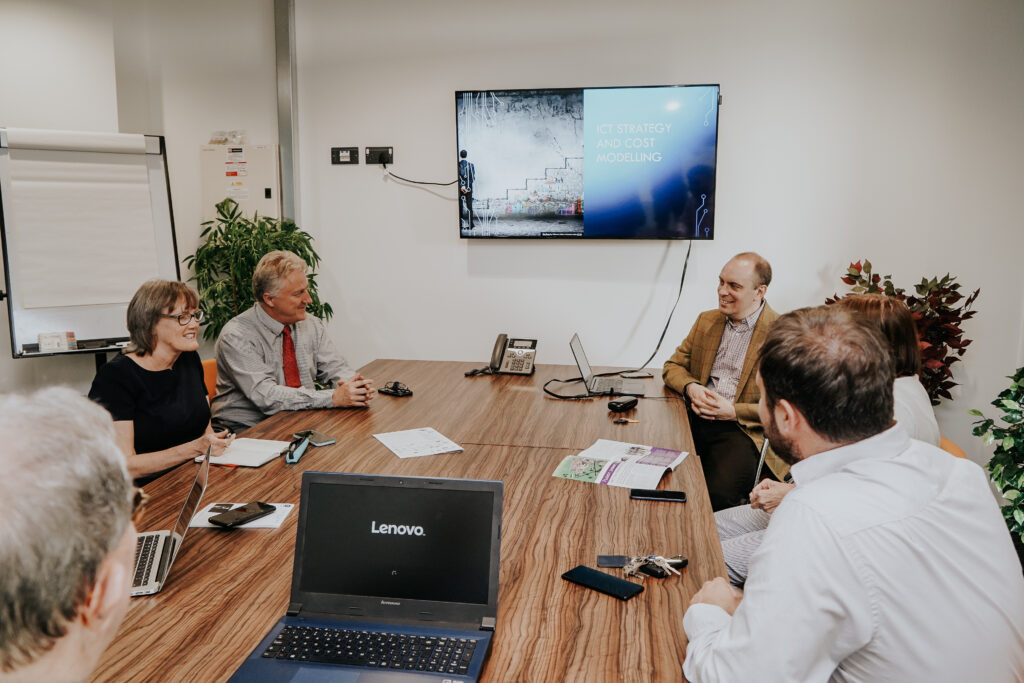 Andrew Horler in a meeting